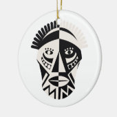 African mask primitieve folk art keramisch ornament (Links)