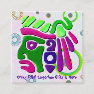 African Masks Celestial 3D LOCAL GIFT SHOP Vierkante Visitekaartje