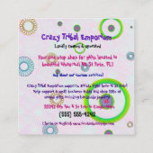 African Masks Celestial 3D LOCAL GIFT SHOP Vierkante Visitekaartje (Achterkant)