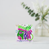 African Masks Celestial 3D LOCAL GIFT SHOP Vierkante Visitekaartje (Staand voorkant)