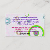 African Masks Celestial 3D LOCAL GIFT SHOP Visitekaartje (Achterkant)