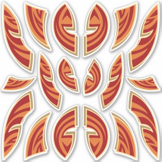 African Masks Icon Collectie Contour Stickers (Voorkant)