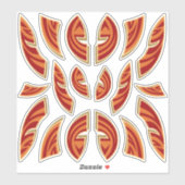 African Masks Icon Collectie Contour Stickers (Vel)