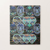 African Masks V1 Legpuzzel (Verticaal)