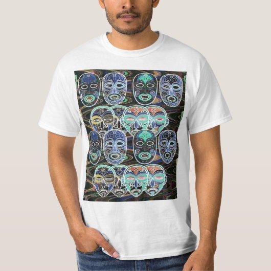 African Masks v1 T-shirt (Voorkant)