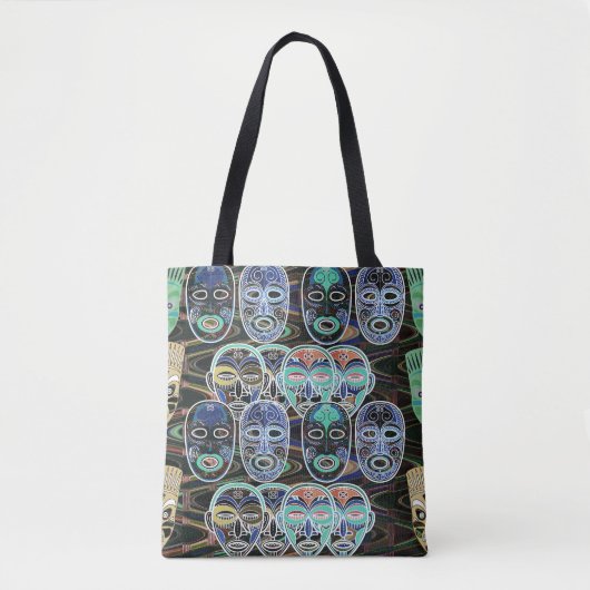 African Masks V1 Tote Bag (Voorkant)