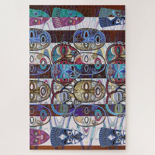 African Masks V2 Legpuzzel (Verticaal)