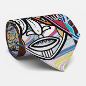 African Masks V2 Stropdas (Opgerold)