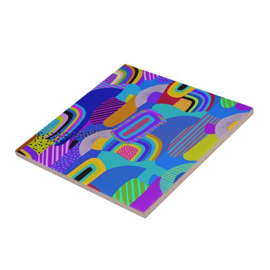 African Maximalist Landscape Map Tegeltje (Zijkant)