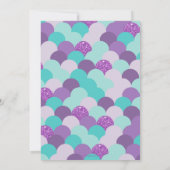 African Mermaid Baby shower Onder het Zee Paarse Kaart (Achterkant)