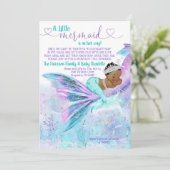 African Mermaid Mail Baby shower Kaart (Staand voorkant)