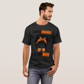 African Messy Bun Leukemie Ik Draag Sinaasappel vo T-shirt (Voorkant volledig)