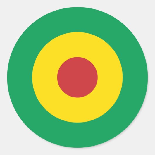 African Mod Ronde Sticker (Voorkant)