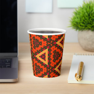 African Modern Kente Papieren Bekers