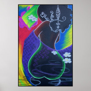 African Moon - Miami Tegel Print