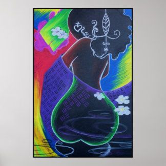 African Moon - Miami Tegel Print