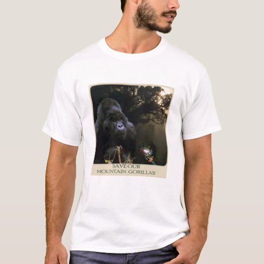 African MOUNTAIN GORILLAS Wildlife Supporter Shirt (Voorkant)