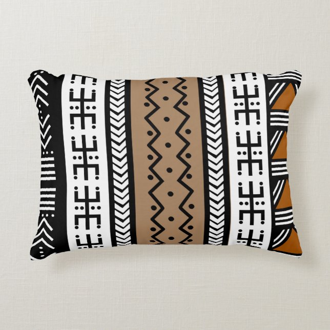 African Mud Cloth Canvas tas Accent Pillow Kussen (Voorkant)
