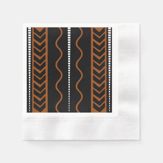 African Mud Cloth Design Napkins Servet (Voorkant)