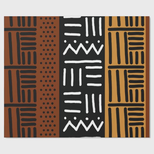 African Mud Cloth Gift Wrap Cadeaupapier (Vlak)