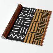 African Mud Cloth Gift Wrap Cadeaupapier (Uitgerold)