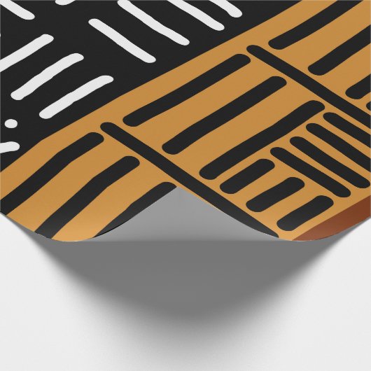 African Mud Cloth Gift Wrap Cadeaupapier (Hoek)