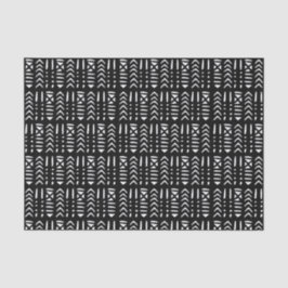 African Mud Cloth MC3 White op zwart Tissuepapier