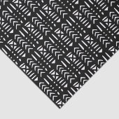 African Mud Cloth MC3 White op zwart Tissuepapier (Detail)