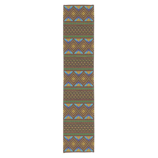 African Mud Cloth Table Runner Korte Tafelloper (Voorkant)