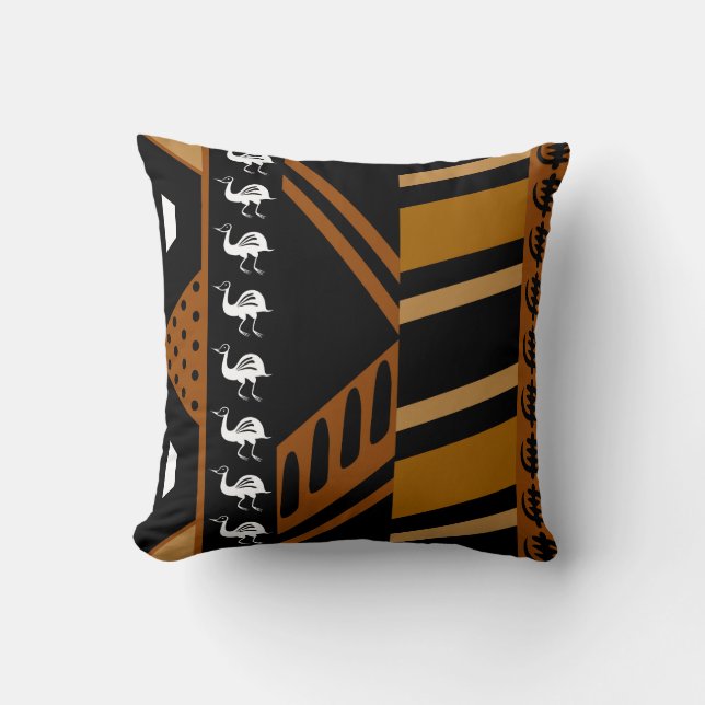 African Mudcloth Bogolan Design Sierkussen (Voorkant)