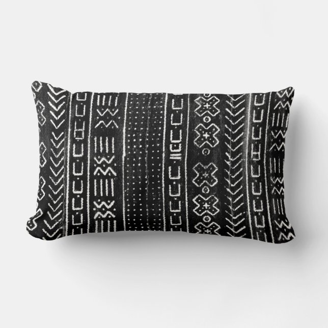 African Mudcloth Lumbar Pillow Kussen (Voorkant)