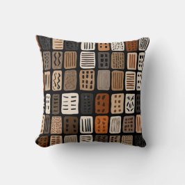 African mudcloth textile designs in a grid kussen