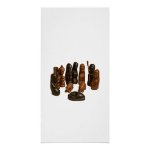 African Nativity Scene Poster - Traditional Spirit