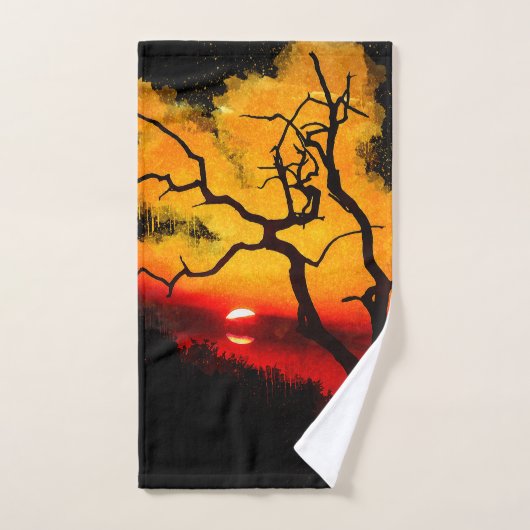 African Nightsky Sunset Bad Handdoek (Handdoek)