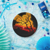 African Nightsky Sunset Papieren Bordje (Feest)