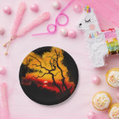 African Nightsky Sunset Papieren Bordje (Feest)