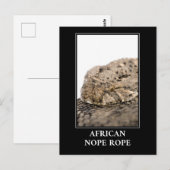 African Nope Rope - Puff adder Snake Danger Briefkaart (Voorkant / Achterkant)