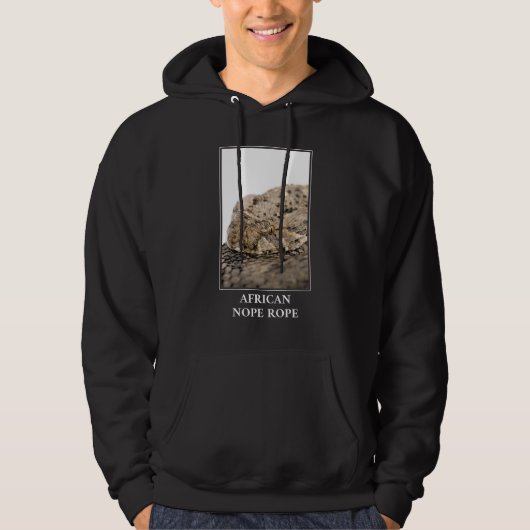 African Nope Rope - Puff adder Snake Danger Hoodie (Voorkant)