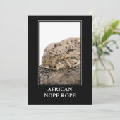 African Nope Rope - Puff adder Snake Danger Kaart (Staand voorkant)