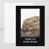 African Nope Rope - Puff adder Snake Danger Kaart (Voorkant / Achterkant)