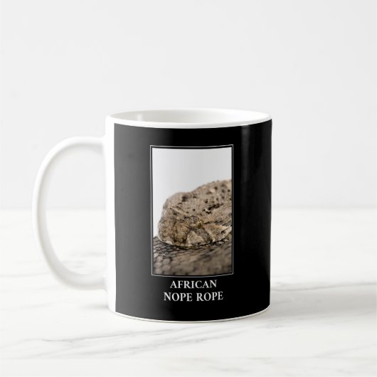 African Nope Rope - Puff adder Snake Danger Koffiemok (Links)