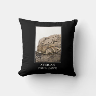 African Nope Rope - Puff adder Snake Danger Kussen