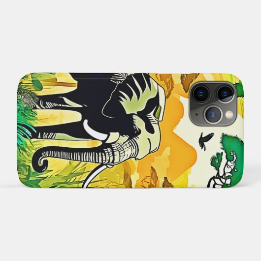 African Oerwoud Elephant Art Design Case-Mate iPhone Case (Achterkant (horizontaal))