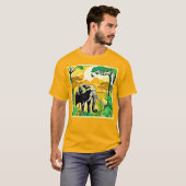 African Oerwoud Elephant Art Design T-shirt (Voorkant volledig)