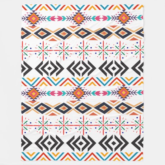 African Ornamenten Fleece Deken, groot 60" x 80" Deken (Voorkant)