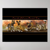 African Painted Puppies Poster (Voorkant)