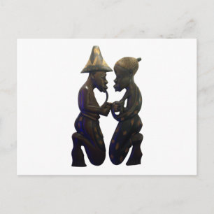 African Paired Hearts: een prachtig moment Briefkaart