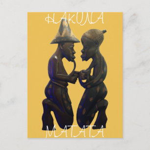 African Paired Hearts: een prachtig moment Briefkaart