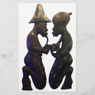 African Paired Hearts: een prachtig moment Briefpapier