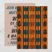 African Pattern Africa Motto Party Safari Save The Date (Voorkant / Achterkant)
